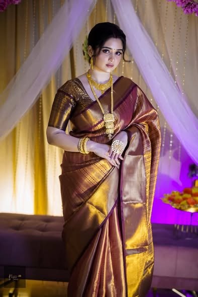 স্বর্ণমায়া কাঞ্চিপুরম শাড়ী।